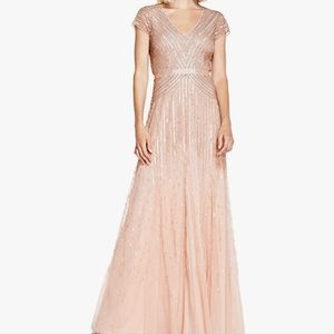 Adrianna Papell Beaded V-Neck Bridesmaid Dress